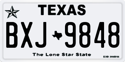 TX license plate BXJ9848