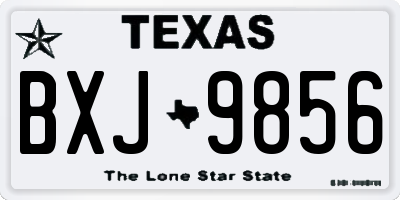 TX license plate BXJ9856