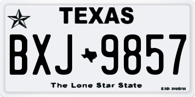 TX license plate BXJ9857