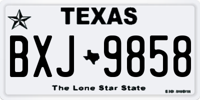 TX license plate BXJ9858