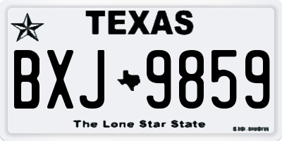 TX license plate BXJ9859