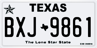 TX license plate BXJ9861