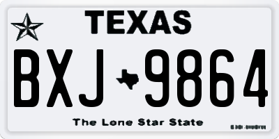 TX license plate BXJ9864