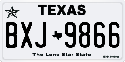 TX license plate BXJ9866