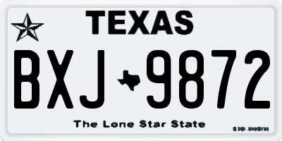 TX license plate BXJ9872