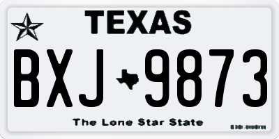 TX license plate BXJ9873