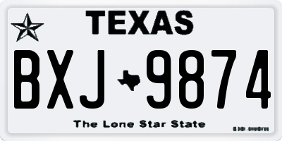 TX license plate BXJ9874