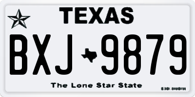 TX license plate BXJ9879