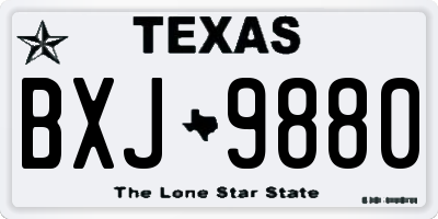 TX license plate BXJ9880