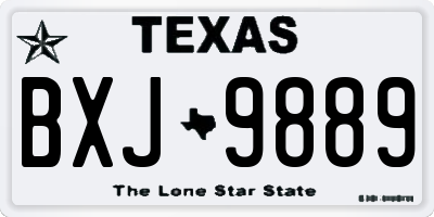 TX license plate BXJ9889