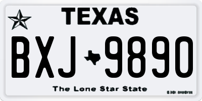 TX license plate BXJ9890