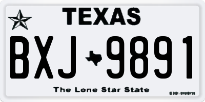 TX license plate BXJ9891
