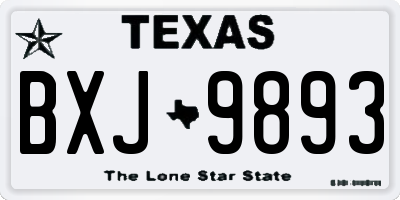 TX license plate BXJ9893
