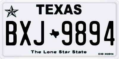 TX license plate BXJ9894