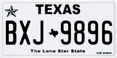 TX license plate BXJ9896