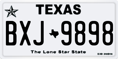 TX license plate BXJ9898
