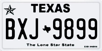 TX license plate BXJ9899
