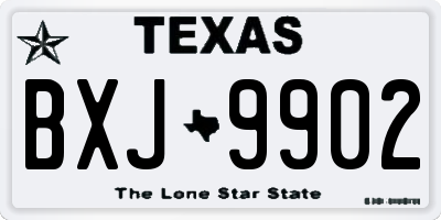 TX license plate BXJ9902