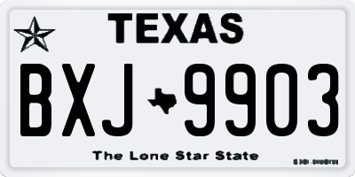 TX license plate BXJ9903