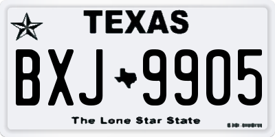 TX license plate BXJ9905