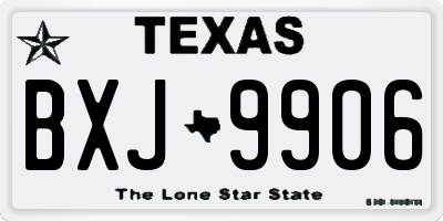 TX license plate BXJ9906