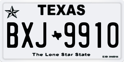 TX license plate BXJ9910