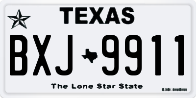 TX license plate BXJ9911