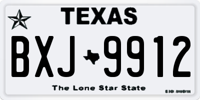 TX license plate BXJ9912