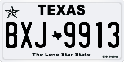 TX license plate BXJ9913