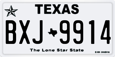TX license plate BXJ9914
