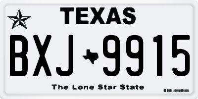 TX license plate BXJ9915