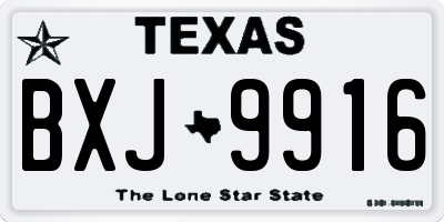 TX license plate BXJ9916