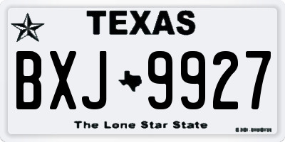 TX license plate BXJ9927