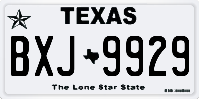 TX license plate BXJ9929