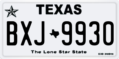 TX license plate BXJ9930