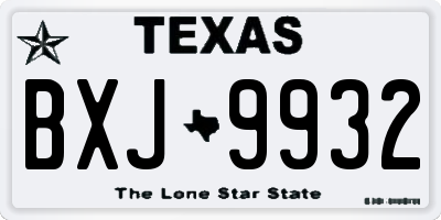 TX license plate BXJ9932