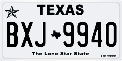 TX license plate BXJ9940