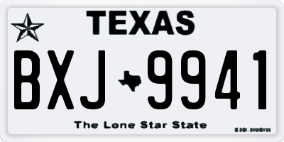 TX license plate BXJ9941
