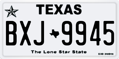 TX license plate BXJ9945