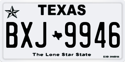 TX license plate BXJ9946