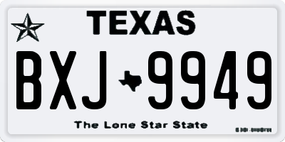 TX license plate BXJ9949