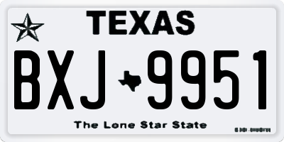 TX license plate BXJ9951