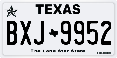 TX license plate BXJ9952