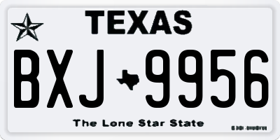 TX license plate BXJ9956