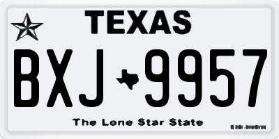 TX license plate BXJ9957