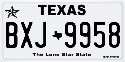 TX license plate BXJ9958