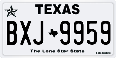 TX license plate BXJ9959