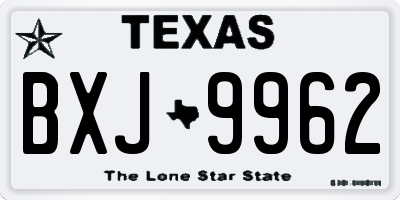 TX license plate BXJ9962