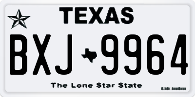 TX license plate BXJ9964