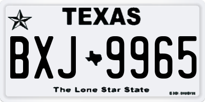 TX license plate BXJ9965